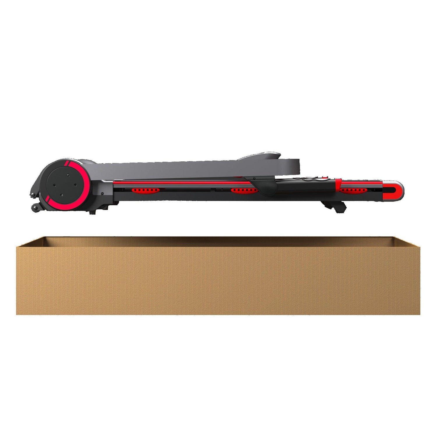 VIKING FITNESS RunSmart electric treadmill in carton packaging, ready for assembly and use at home or gym.