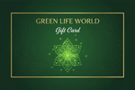 Green Life World gift card featuring a vibrant design, perfect for gifting at Green Life Books wellness store.