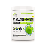 EAACORE supplement container by Genius Nutrition, 400g with 25 servings, showing the product label and packaging.