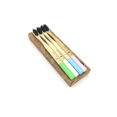 Bamboo toothbrush Adults - Family pack Charcoal bristles - Earth & Ocean