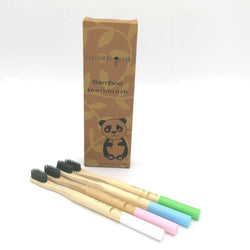 Bamboo toothbrush Adults - Family pack Charcoal bristles - Earth & Ocean