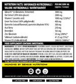 Genius Nutrition IMUNO-X5 supplement powder in a 240g jar, featuring a label with health and immune support ingredients.