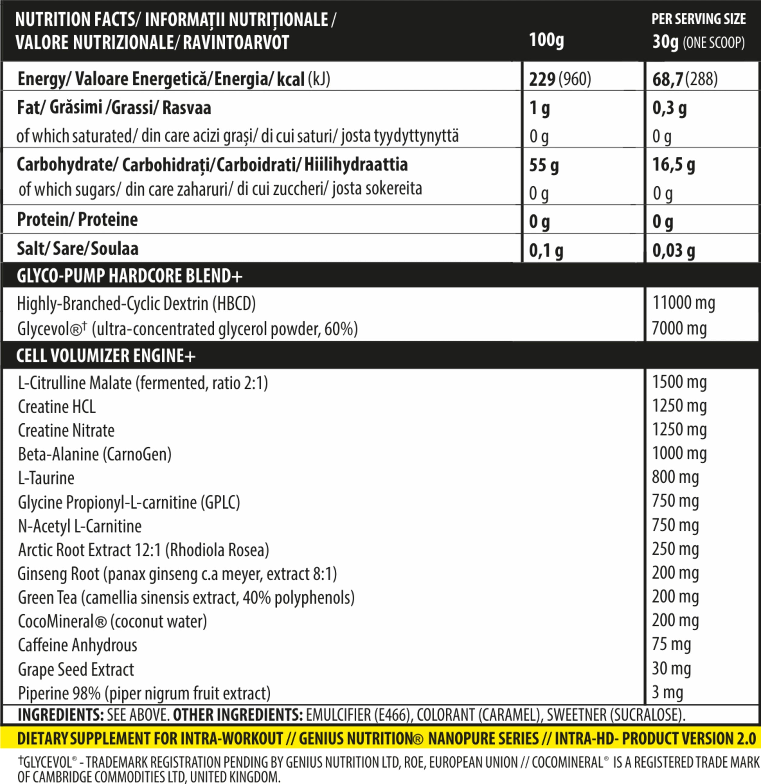 INTRA-HD 750г/24 порции, Genius Nutrition 