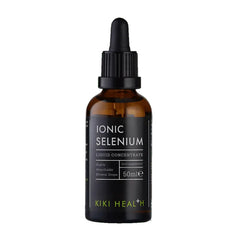 Kiki Health Ionic Selenium liquid supplement in a 50ml bottle, natural herbal supplement for supporting immune health.