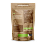 Iswari BIO Psyllium Husk superfood in 125g package, gluten-free, with a background featuring acai powder and natural elements.