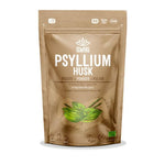 Iswari BIO Psyllium Husk superfood in 125g package, gluten-free, shown in front view with a natural background.
