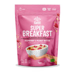 Iswari BIO Super Breakfast energy blend with raspberry and peanut butter, gluten-free powder in a 360g package.