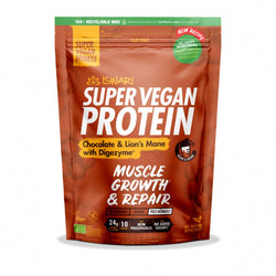 Iswari, BIO Super Vegan Protein, Chocolate & Lions Mane with Digenzyme, Gluten Free, 400g