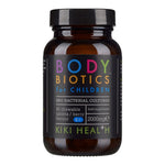 Kiki Health Body Biotic for Children supplement with 30 real fruit gummies, natural probiotic support for kids.