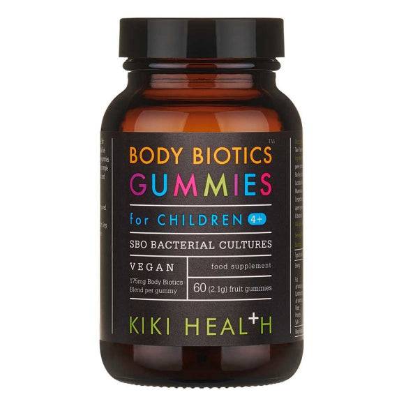 Kiki Health Body Biotic for Children gummy supplement with real fruit, 60 chewable probiotics for kids, by Herbalistas.