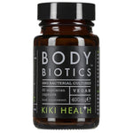 Kiki Health Body Biotics SBO Probiotic Formula supplement in 60 vegetarian capsules, natural digestive health support.