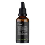 Kiki Health Ionic Electrolytes Liquid Concentrate supplement in a 50ml bottle, shown with the product label and cap.