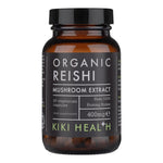 Organic Reishi Mushroom Extract supplement by Herbalistas in 60 veggie capsules, showing the capsules and label details.