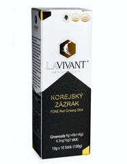 Lavivant, Fone Korean Red Ginseng Extract, 10 Liquid Sticks, 6.3mg/g, 100g - GREEN LIFE CYPRUS