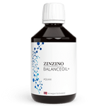 Zinzino BalanceOil+ AquaX omega-3 supplement bottle with 300 ml label, featuring vibrant branding and product details.