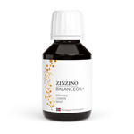 Zinzino BalanceOil+ Omega 3 in orange lemon mint flavor, 100 ml bottle with a natural lemon and mint citrus design.
