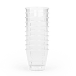 Set of 10 Zinzino dosage cups, accessory for measuring liquids, with clear measurement markings and durable plastic construction.