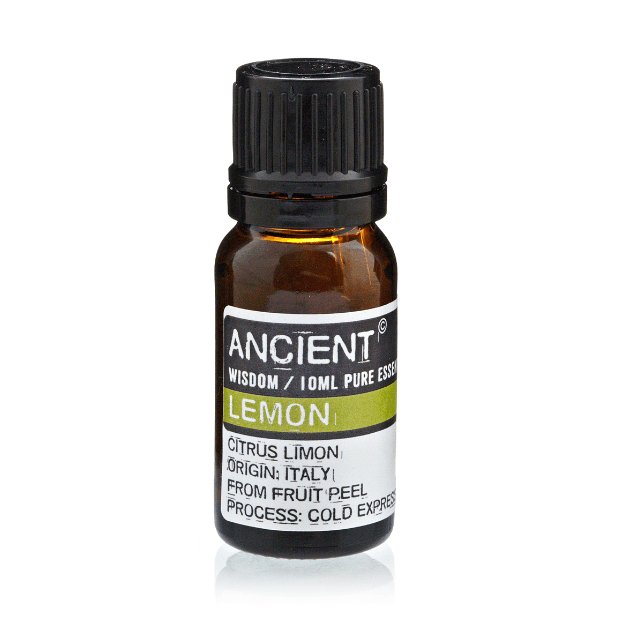Botanical lemon essential oil from AW Gifts in a 10ml bottle, ideal for skin care and aromatherapy use.