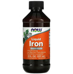 Liquid iron supplement by MKSTAVRINOS in an 8 fl oz bottle, containing 18 mg of iron for daily nutritional support.