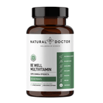 VITAREA Be Well Multivitamin supplement in 60 vegetarian capsules, featuring colorful capsule bottles and natural ingredients.