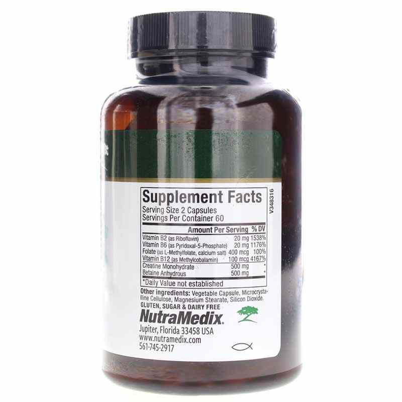 SENTOSA Nutramedix Methyl Complete supplement in 120 vegetarian capsules, showing the bottle with label and capsules inside.