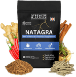 Natagra Male Vitality Supplement by Strength & Spices, 1000mg capsules, featuring natural ingredients for supporting male strength and vitality.