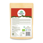 Organic India Bio Neem Powder 100g, herbal supplement in a jar, showing the back label of the Neem product from Herbalistas.