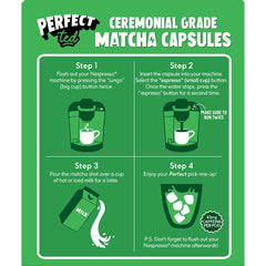 PerfectTed, Ceremonial Grade Matcha, 10 Nespresso Compatible Capsules