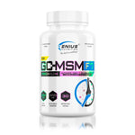 Genius Nutrition GC-MSMF7 supplement bottle with 90 capsules, showing the label and product information on a clean background.