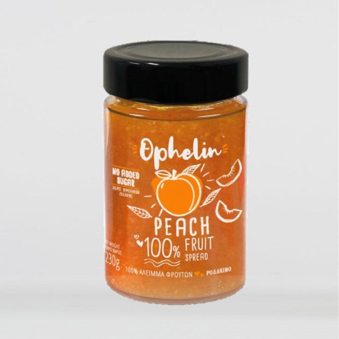 Ophellia 100% Peach Fruit Spread No Added Sugar 230g
