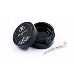 Herbalistas MountainDrop Original 100% Pure Natural Mumijo Shilajit Resin supplement, 45g jar with dark resin in a clear container.