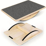 KOKAY Professional Wooden Balance Board accessory by TEMU, showing a sturdy wooden balance board for stability training and exercise.