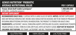 PROBIOTIC 60caps/60 Serv, Genius Nutrition
