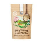 Organic I LOVE ME Psyllium blond powder in a 200g package, showing the light, fine ground texture of the dietary fiber supplement.