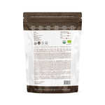 Bag of OLD PRODUCTS Rå Hygge BIO Chaga Mushroom Coffee, ground filter coffee in a 227g doypack with fresh whole beans back view.