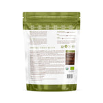 Herbalistas Rå Hygge BIO Shiitake Mushroom Coffee whole beans in a 227g resealable bag, featuring a back view of the packaging.