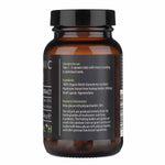 Herbalistas Kiki Health organic reishi mushroom supplement in 60 veggie capsules, showing the supplement bottle and capsules.
