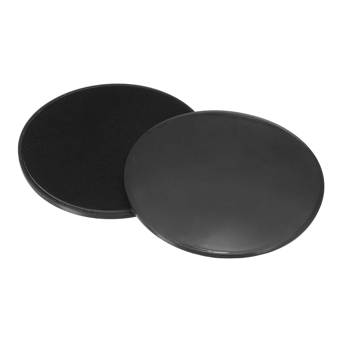Pair of TEMU core sliders used for abdominal strengthening and compact fitness workouts on smooth surfaces.