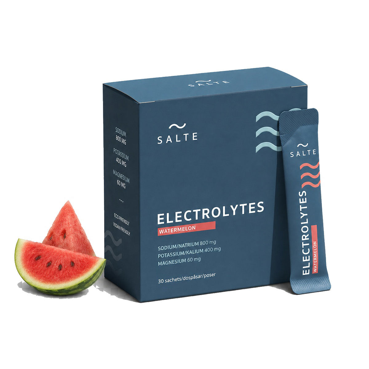 Salte, Performance Electrolytes, Watermelon Flavor, 30 Sachets