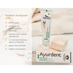 Herbalistas Maharishi Ayurveda Ayurdent Mild Toothpaste 75ml tube with herbal ingredients visible on the packaging