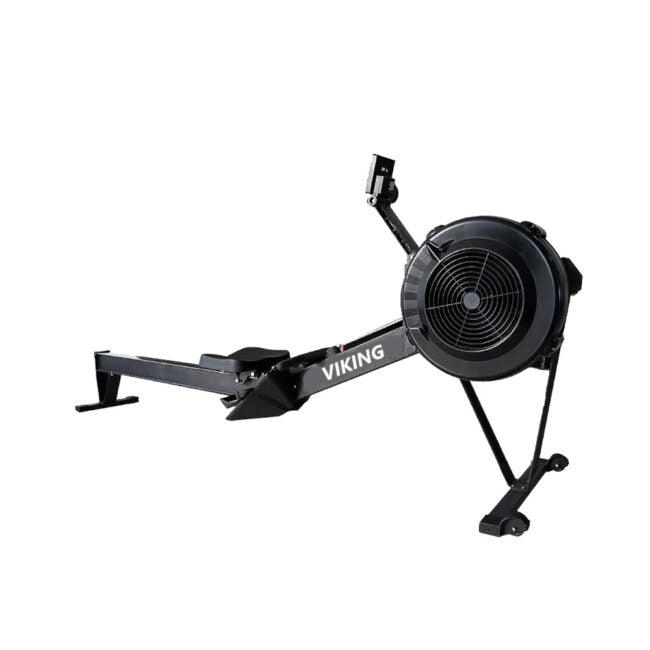 VIKING FITNESS Tornado Air Resistance Rowing Machine with adjustable handle and digital display for full-body workout.