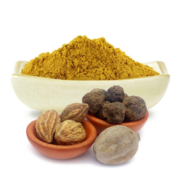 Organic India BIO Triphala Powder in a 100g package, featuring herbal triphala powder for digestive health and wellness.