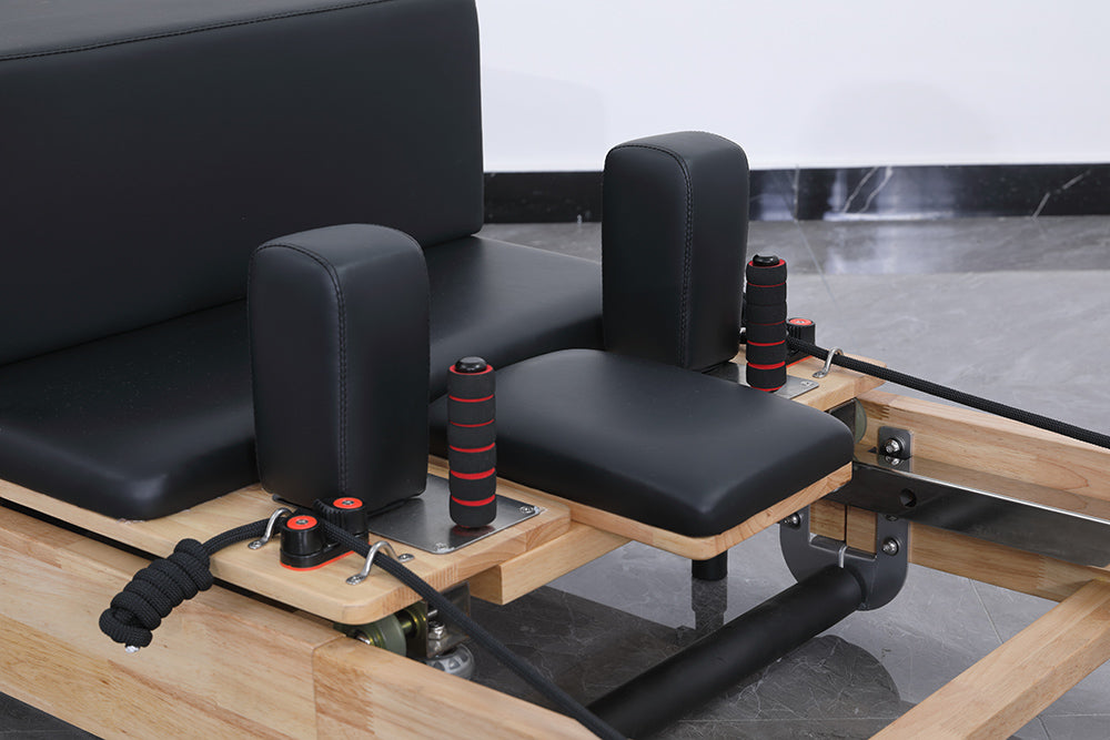 Foldable Oak Pilates Reformer | Space-Saving Home Studio
