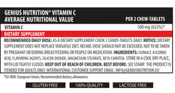 Vitamin C 300 Chew Candies, Genius Nutrition