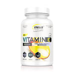Genius Nutrition Vitamin E 60 Liquid Caps supplement bottle with 60 servings, showcasing the product label and cap.