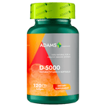 Adams Supplements Vitamin D-5000 softgels, 30 softgel capsules for immune support and bone health.