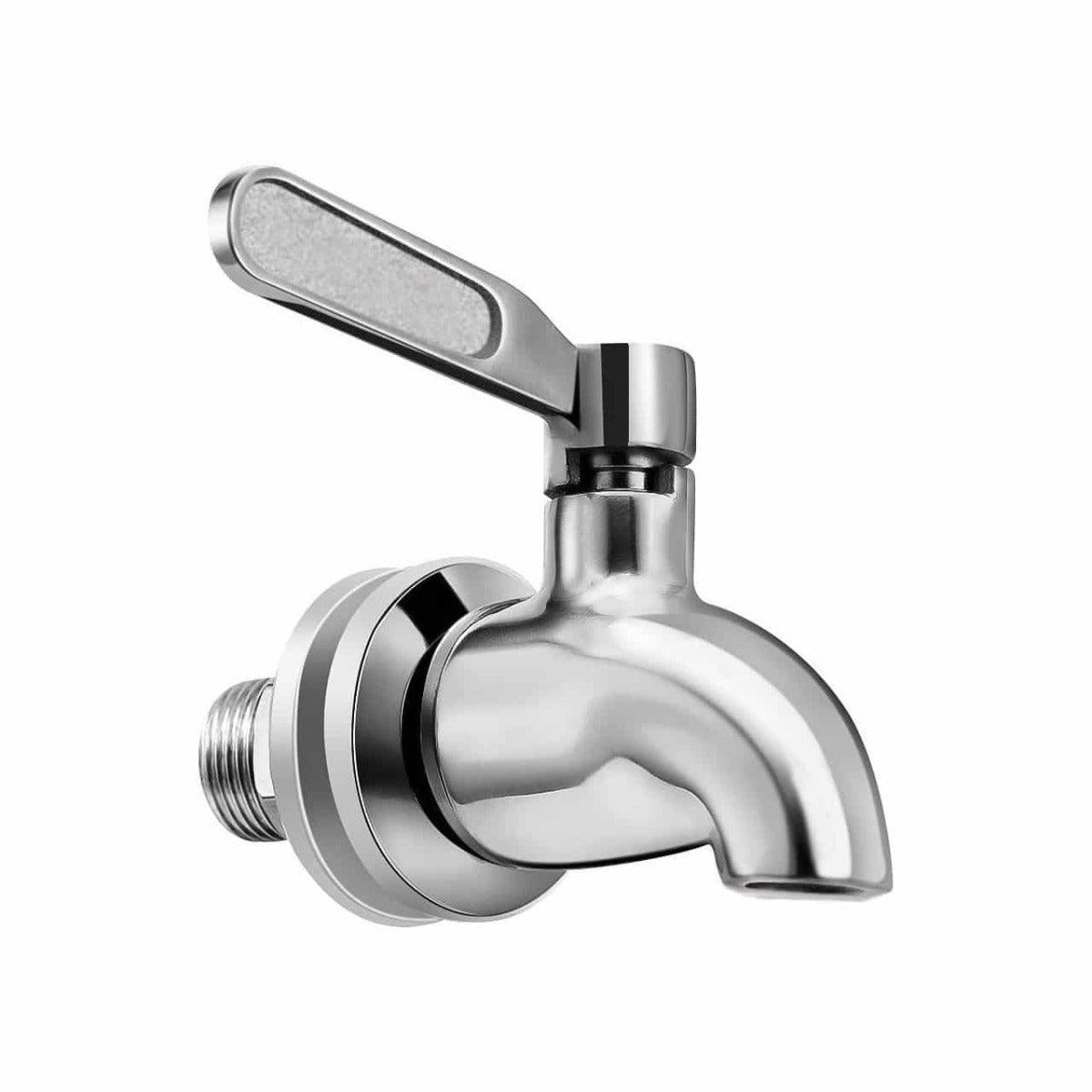 Herbalistas ZeroWater stainless steel tap for 9L dispenser, designed for glass water systems, with a sleek modern appearance.