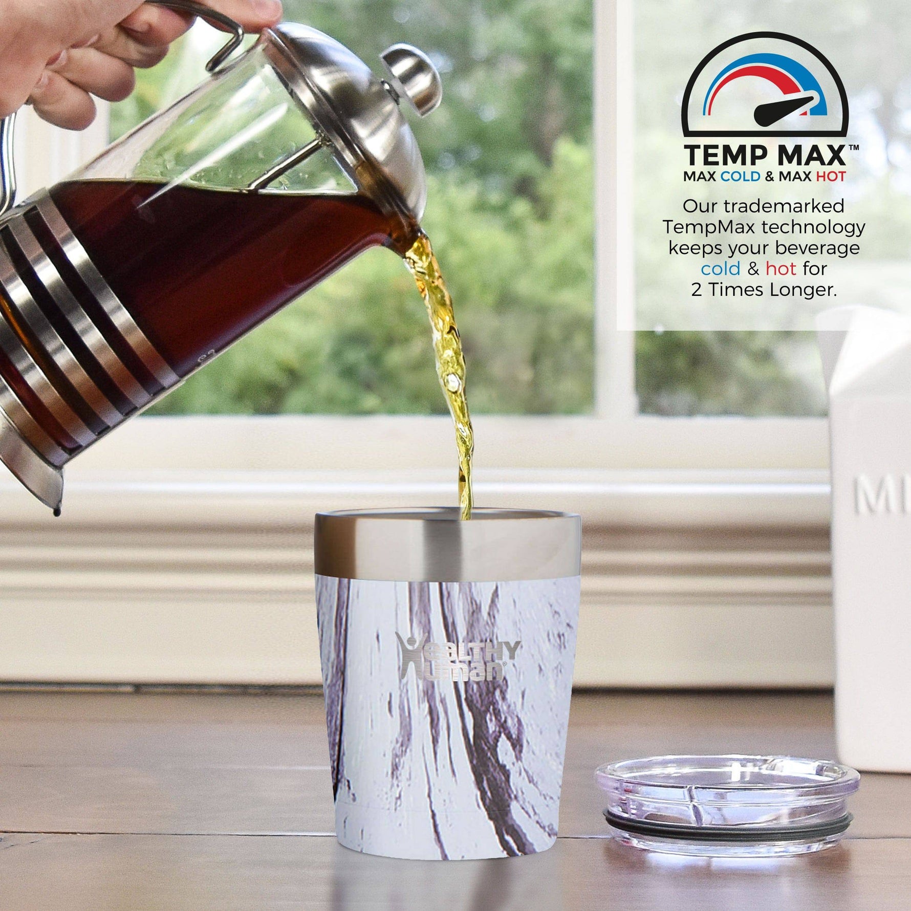 Healthy Human Cruiser Tumbler 12oz in orchid driftwood color, stylish drink accessory with a sleek design.