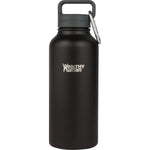 Black 32oz/950ml Healthy Human Stein Bottle, a durable drink accessory with a sleek design and secure lid for hydration.