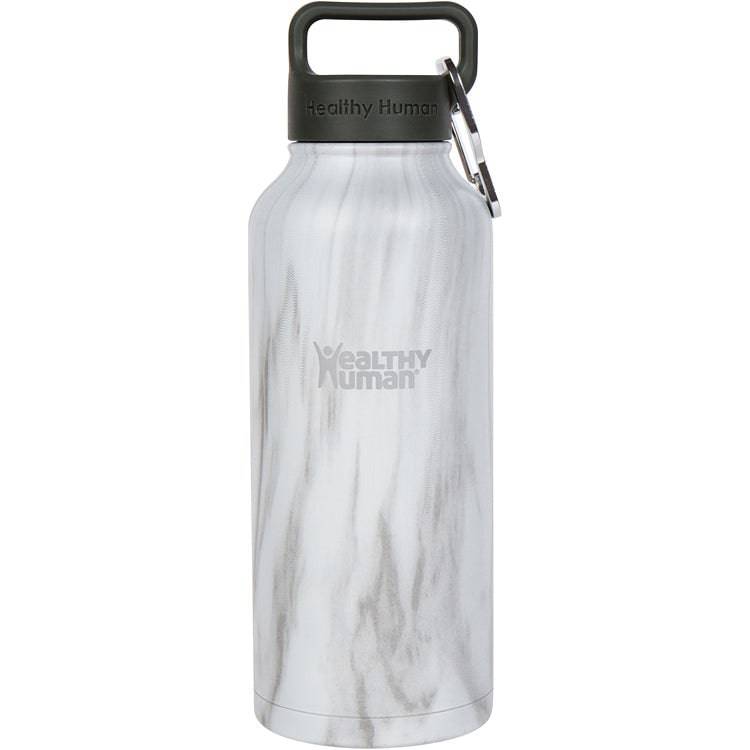 Healthy Human 32oz stone-white bottle, durable drink accessory with a sleek design for hydration on the go.